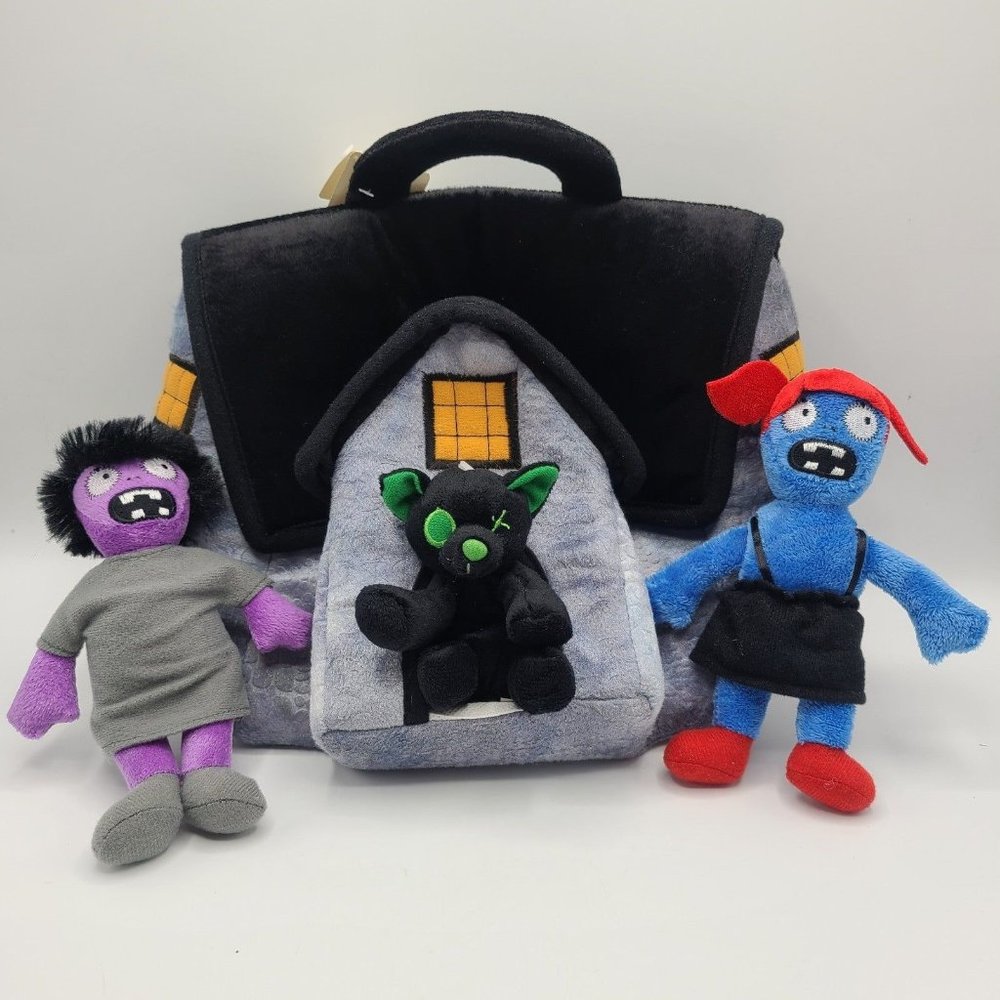 Unipak Zombie House Plush House Stuffed Toy 3 Zombies 1 Zombie Pet RARE